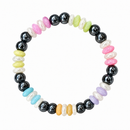 Urthn Metallic Beaded Bracelet with Multi Color Bead Accents(Pack of 12)
