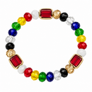 Urthn Colourful Beads Bracelet with Charm Stylish Fashion Accessory Men's & Women(Pack Of 3 )