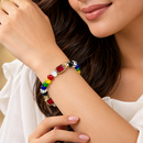 Urthn Colourful Beads Bracelet with Charm Stylish Fashion Accessory Men's & Women(Pack Of 3 )