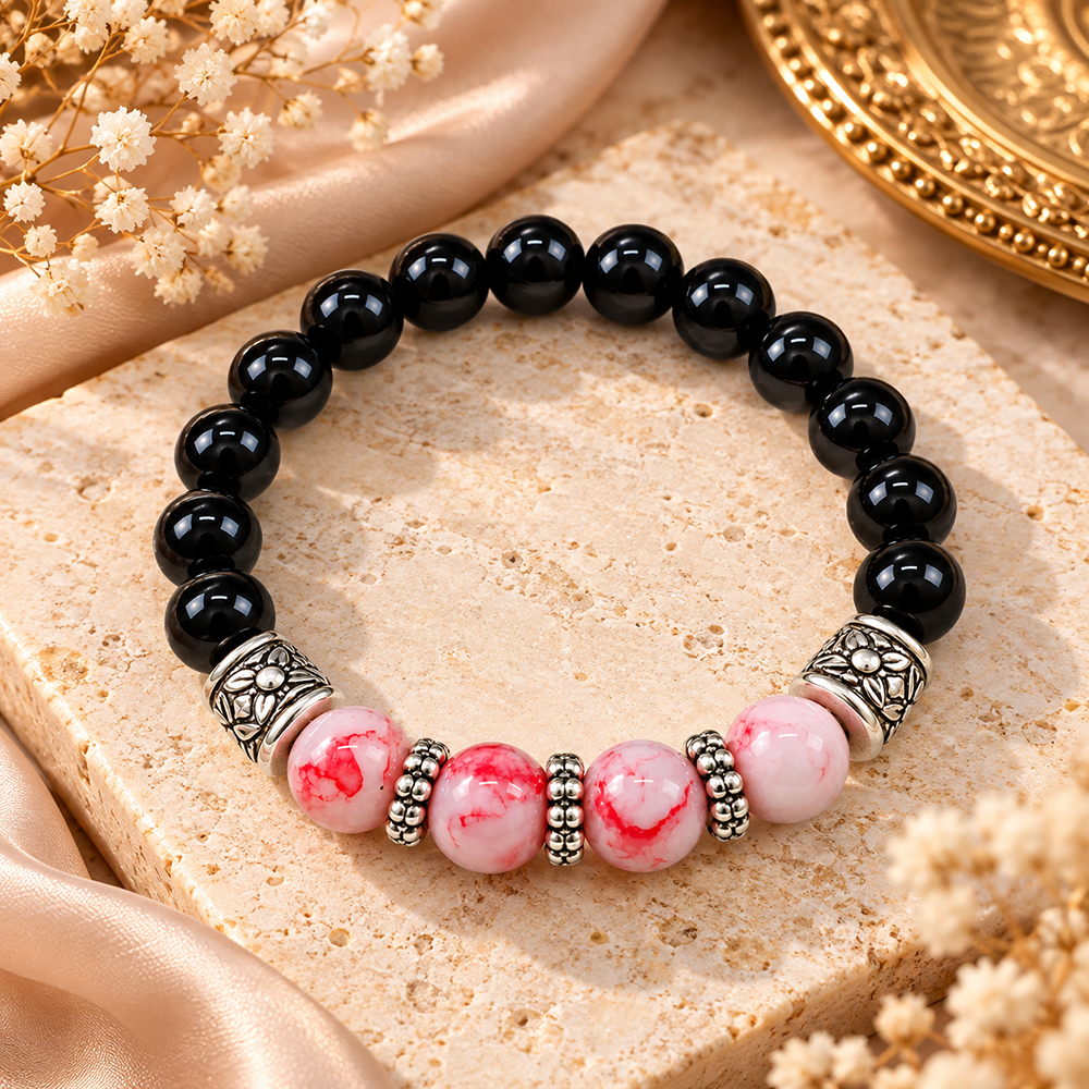 Urthn Fashionable Beaded Charm Bracelet | Trendy Jewellery Accessory for Women & Girls