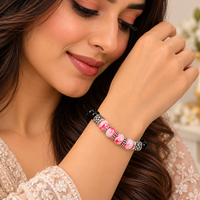Urthn Fashionable Beaded Charm Bracelet | Trendy Jewellery Accessory for Women & Girls(Pack Of 3 )