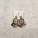 Dhwani Gold Plated Crystal Stone And Beads Dangler Earrings