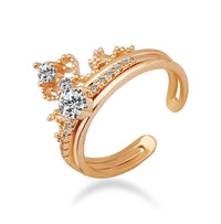 Urbana Gold Plated Ring With Crystal Stone