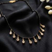 Urthn Teardrop Charms Trendy Mangalsutra For Women (Pack of 3)