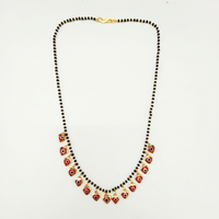 Urthn Red Evil Eye Heart Shape Charms Trendy Mangalsutra For Women (Pack of 3)