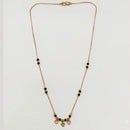 Urthn  Classic Gold-Plated Mangalsutra with Sparkling Crystal Charms (Set of 3)