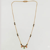 Urthn  Classic Gold-Plated Mangalsutra with Sparkling Crystal Charms (Set of 3)