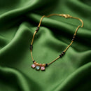 Urthn  Classic Gold-Plated Mangalsutra with Sparkling Crystal Charms (Set of 3)