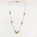 Urthn  Classic Gold-Plated Mangalsutra with Sparkling Crystal Charms (Set of 3)