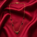 Urthn  Classic Gold-Plated Mangalsutra with Sparkling Crystal Charms (Set of 3)