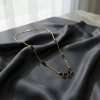 Urthn  Classic Gold-Plated Mangalsutra with Sparkling Crystal Charms (Set of 3)