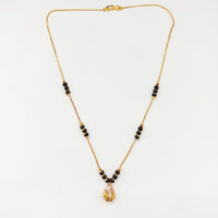 Urthn  Classic Gold-Plated Mangalsutra with Sparkling Crystal Charms (Set of 3)