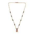 Urthn  Classic Gold-Plated Mangalsutra with Sparkling Crystal Charms (Set of 3)