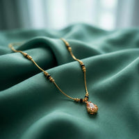 Urthn  Classic Gold-Plated Mangalsutra with Sparkling Crystal Charms (Set of 3)
