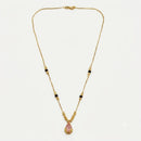 Urthn  Classic Gold-Plated Mangalsutra with Sparkling Crystal Charms (Set of 3)
