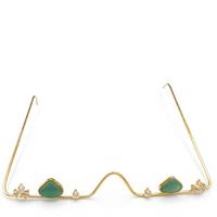 Urthn Pota Stone Luxury Inspired Facelets Jewellery Bridal Face Frame (Assorted Color) (Pack Of 3)