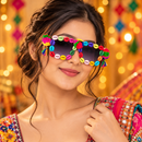 Urthn Navratri Special Handmade Sunglasses for Women & Girls Stylish Garba Night Accessory (pack of 6)