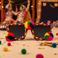 Urthn Navratri Special Handmade Sunglasses for Women & Girls Stylish Garba Night Accessory (pack of 6)