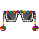 Urthn Navratri Special Handmade Sunglasses for Women & Girls Stylish Garba Night Accessory (pack of 6)