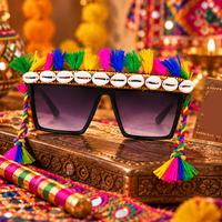 Urthn Navratri Special Handmade Sunglasses for Women & Girls Stylish Garba Night Accessory (pack of 6)