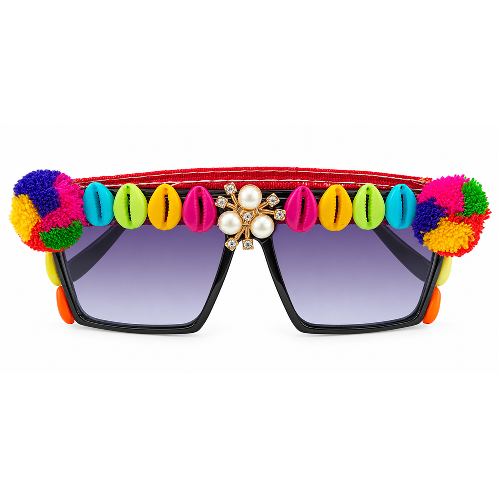 Urthn Navratri Special Handmade Sunglasses for Women & Girls Stylish Garba Night Accessory (pack of 6)