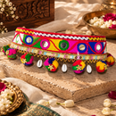 Urthn Traditional Navratri Mirror Work & Colorful Tassel Embellished Assorted Design Kamarband Waist Belt for Women(Pack Of 3)