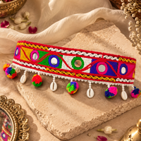Urthn Traditional Navratri Mirror Work & Colorful Tassel Embellished Assorted Design Kamarband Waist Belt for Women(Pack Of 3)