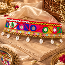 Urthn Traditional Navratri Mirror Work & Colorful Tassel Embellished Assorted Design Kamarband Waist Belt for Women(Pack Of 3)