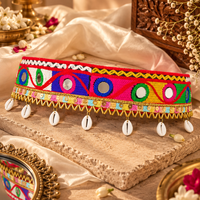 Urthn Traditional Navratri Mirror Work & Colorful Tassel Embellished Assorted Design Kamarband Waist Belt for Women(Pack Of 3)
