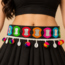 Urthn Traditional Navratri Mirror Work & Colorful Tassel Embellished Assorted Design  Kamarband Waist Belt for Women(Pack Of 3)