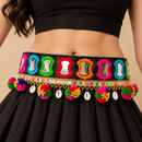 Urthn Traditional Navratri Mirror Work & Colorful Tassel Embellished Assorted Design  Kamarband Waist Belt for Women(Pack Of 3)