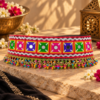 Urthn Traditional Navratri Mirror Work & Colorful Tassel Embellished Assorted Design Kamarband Waist Belt for Women(Pack Of 3)