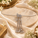 Urthn Beautiful Oxidised Plated Waist Band \ Kamarband With Cow Motif and Ghungroo Drops - 1508601