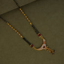 Mahavir Stylish Austrian Stone Pearl And Black Beads Mangalsutra