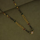 Mahavir Stylish Austrian Stone Pearl And Black Beads Mangalsutra