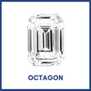 Golay Buchel Octagon Prince Cut Shape Cubic Zirconia Stone (4x3mm to 10x8mm)