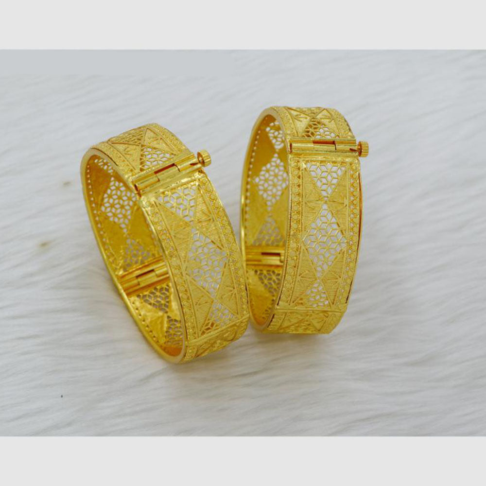 Mahavir Dye Gold Plated Designer Openable Bangles Set (Pack of 6)
