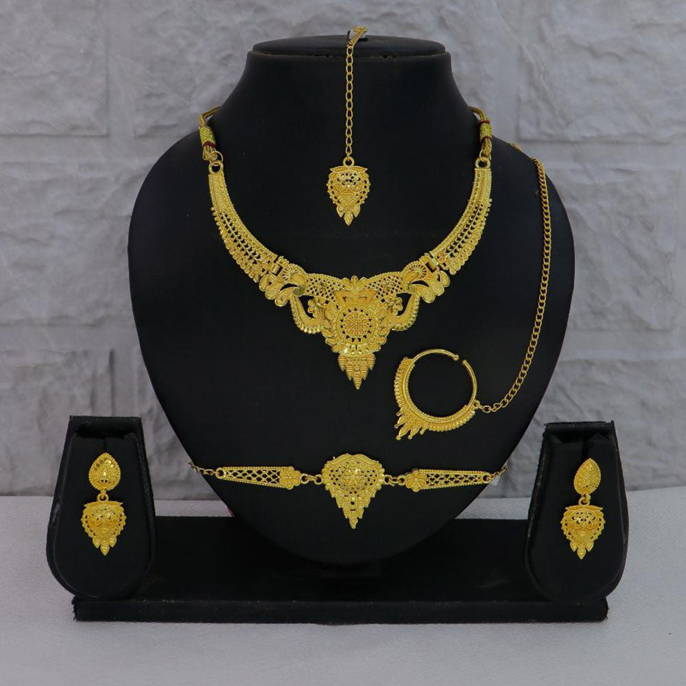 Mahavir Traditional Gold Forming Look Combo Set 