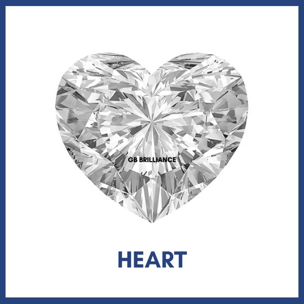 Golay Buchel Heart Shape Cubic Zirconia Stone (3mm to 8mm)