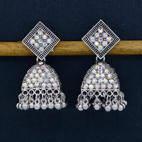 Mahavir Oxidised Plated Jhumki Earrings