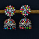 Mahavir Oxidised Plated Jhumki Earrings