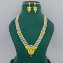 Mahavir Dye Gold  Plated Pearl Necklace Set