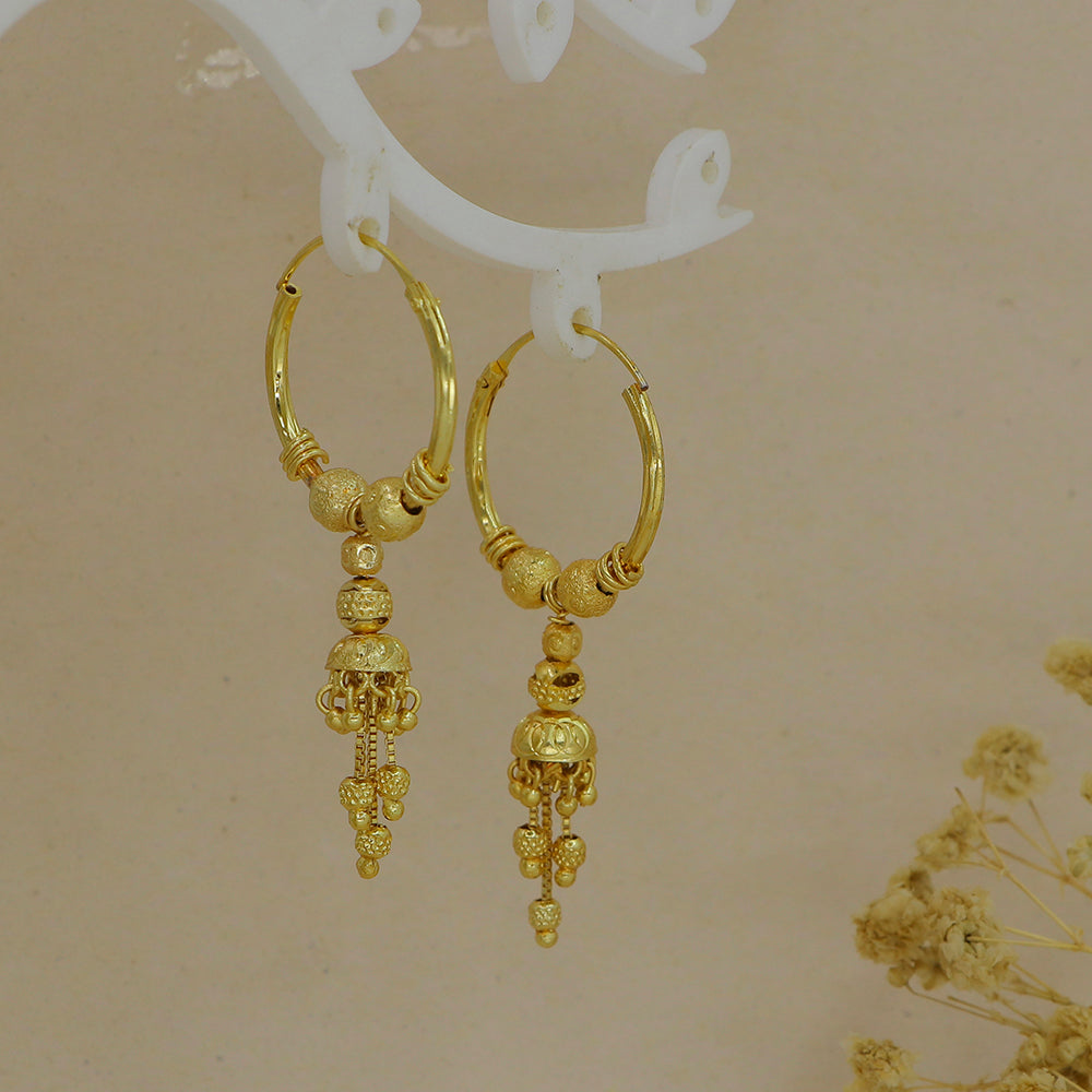 Mahavir DYE Gold Plated Premium Jhumki Earrings