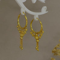 Mahavir DYE Gold Plated Premium Bali Earrings