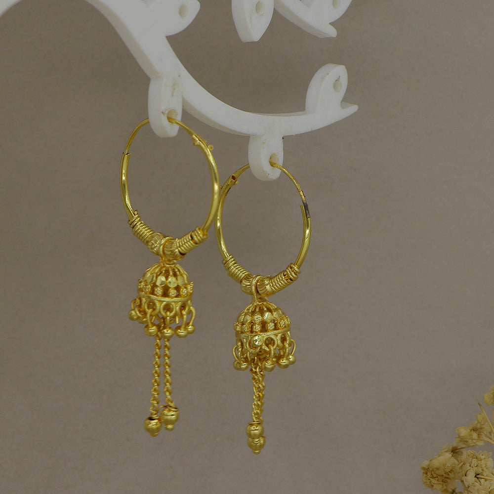 Mahavir DYE Gold Plated Premium Jhumki Earrings