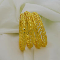Mahavir Dye Gold Plated Designer Bangles Set (Pack of 6)