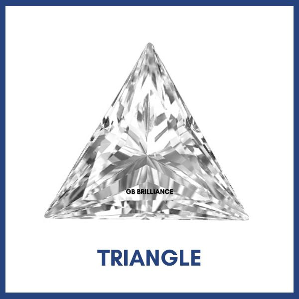 Golay Buchel Triangle Shape Cubic Zirconia Stone (3mm to 6mm)