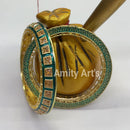 Amity Arts Gorgeous Pota Stone Designer Bangles Set for Women  