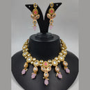 Knigght angel  Gold Plated Kundan Necklace Set