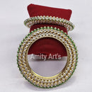 Amity Arts Designer Kundan Stone Bangles Set 